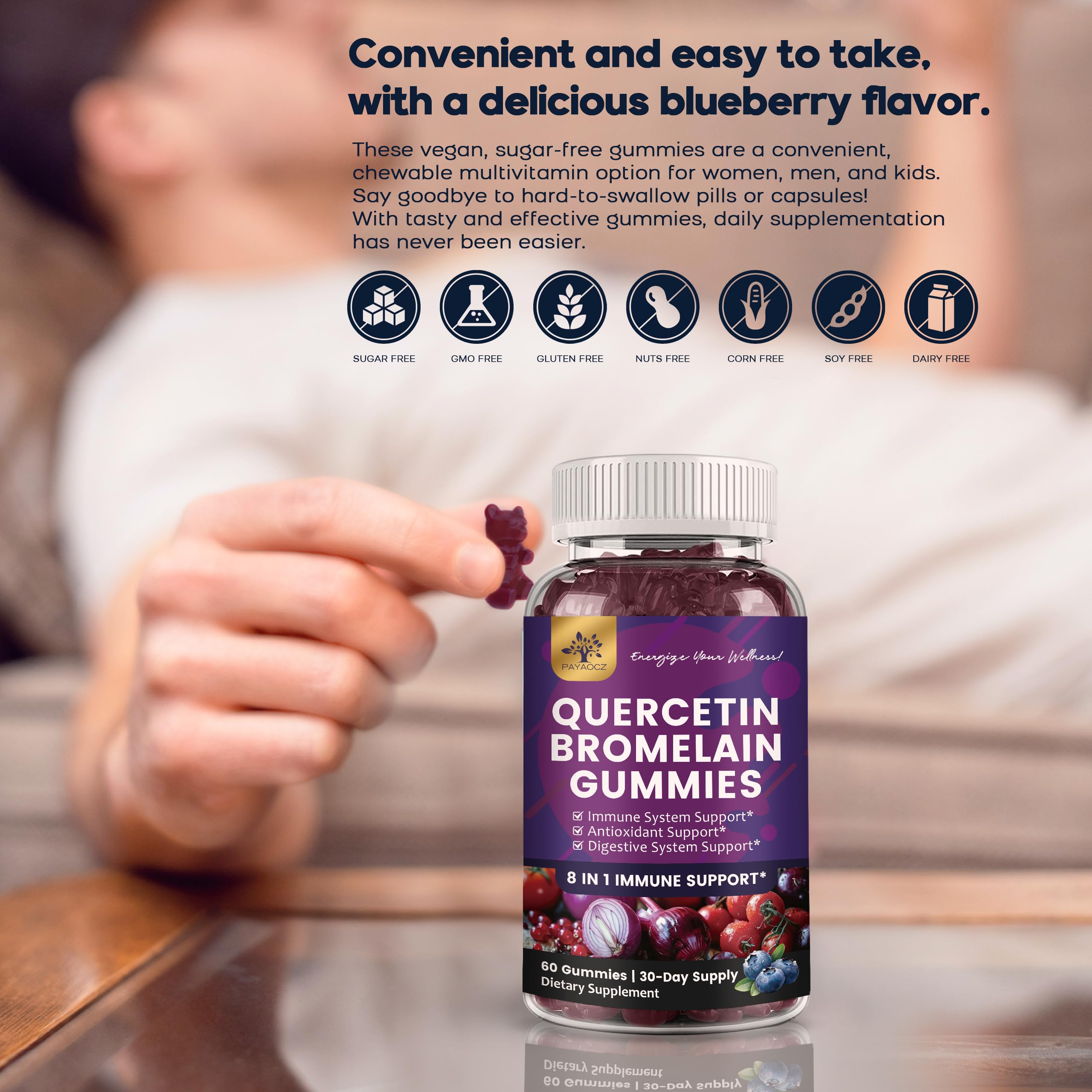 Immune and cardiovascular health support illustration