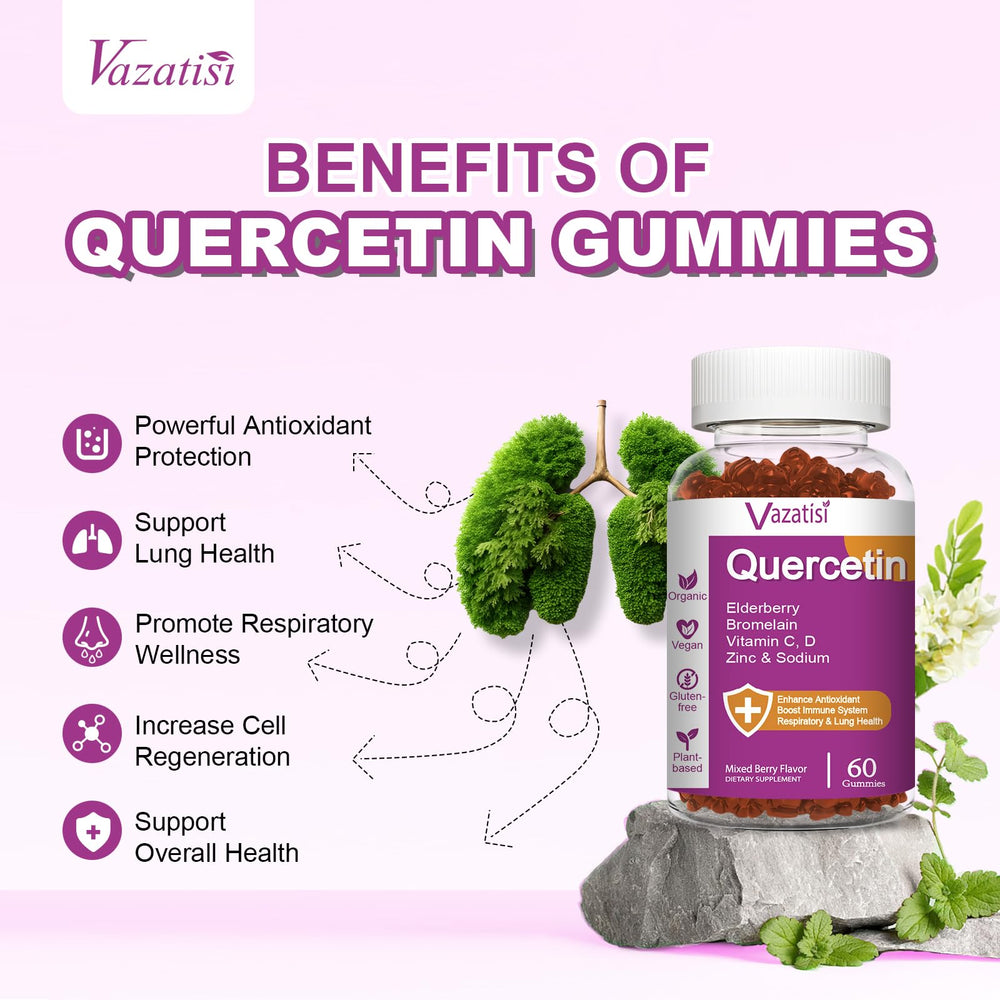 Quercetin Gummies bottle back label