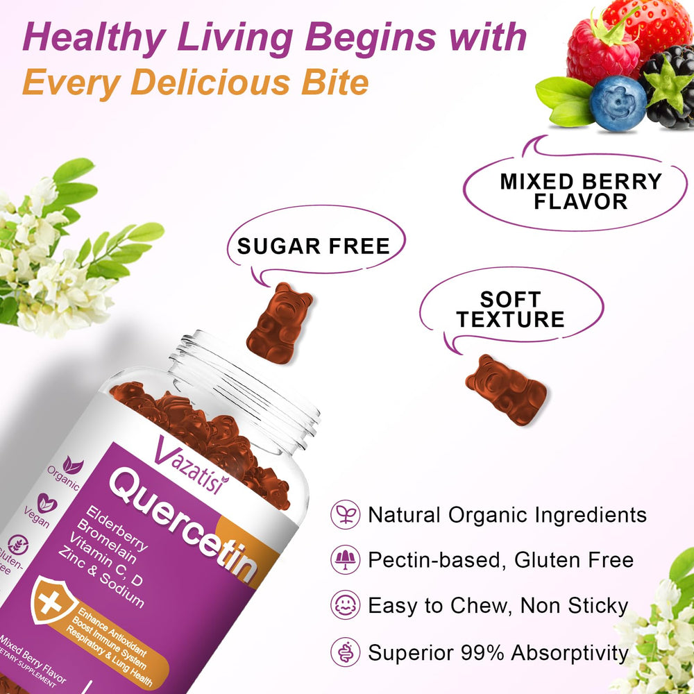Mixed berry flavored Quercetin Gummies