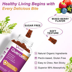 Mixed berry flavored Quercetin Gummies