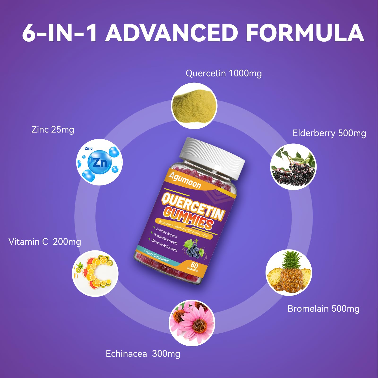 Quercetin Gummies suitable for kids and adults