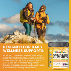 Nutrition facts panel highlighting Vitamin C, D3, zinc, and elderberry