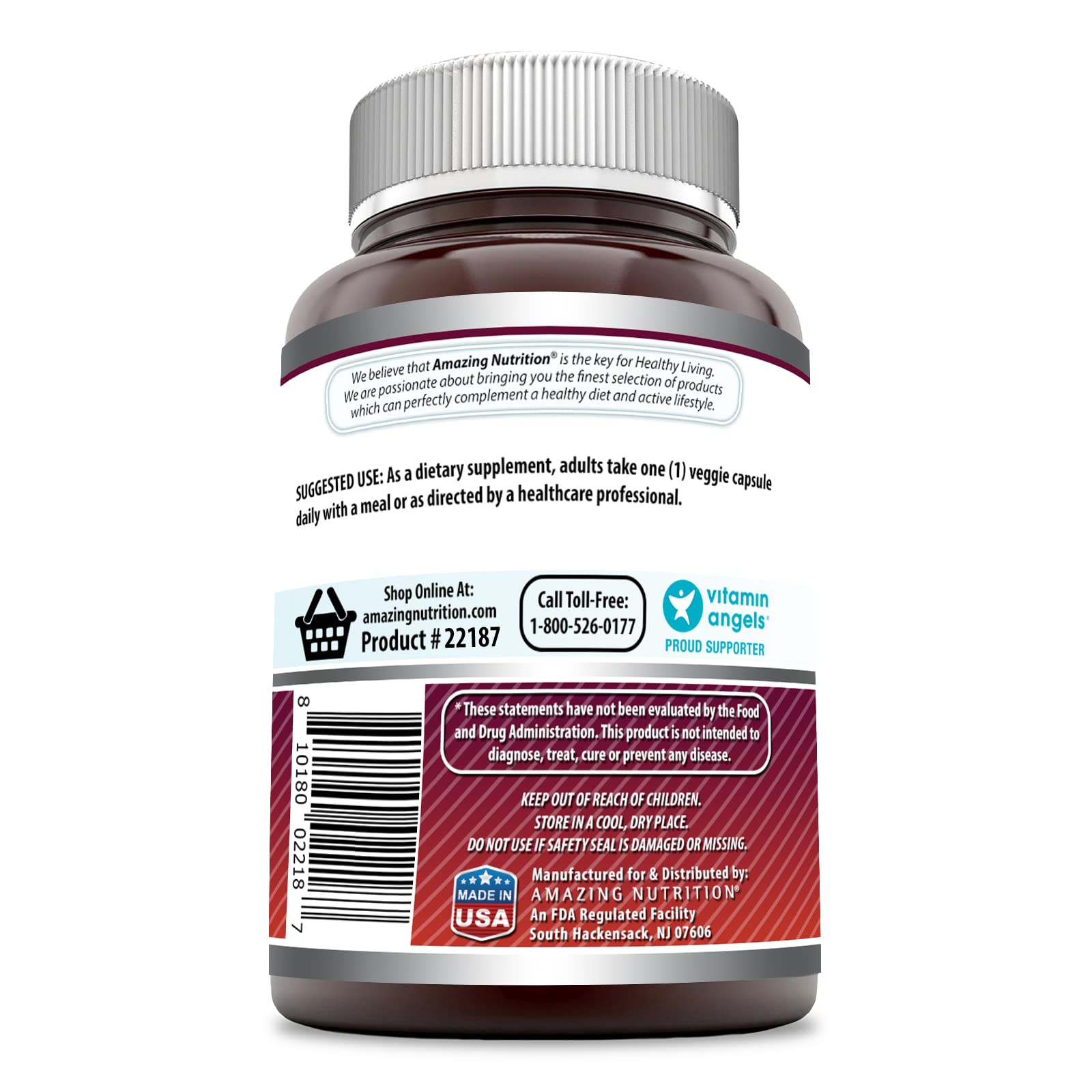 Quercetin supplement ingredients and facts panel