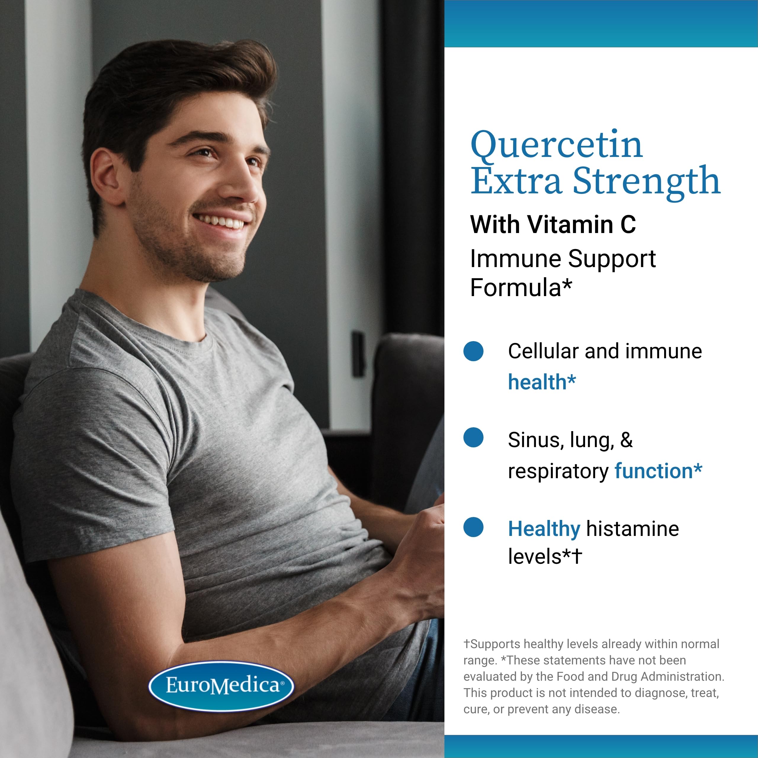 Quercetin plus vitamin C immune support graphic