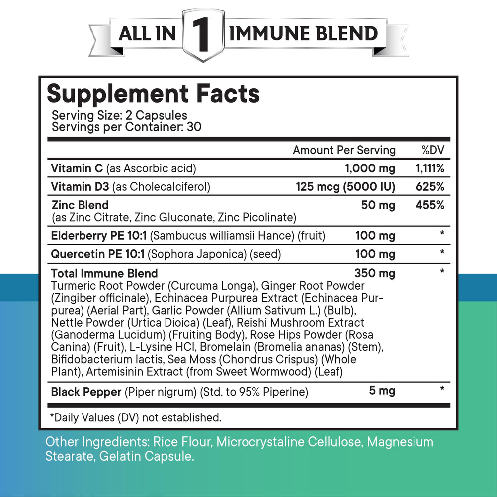 Made in America immune supplement bottle in a certified lab