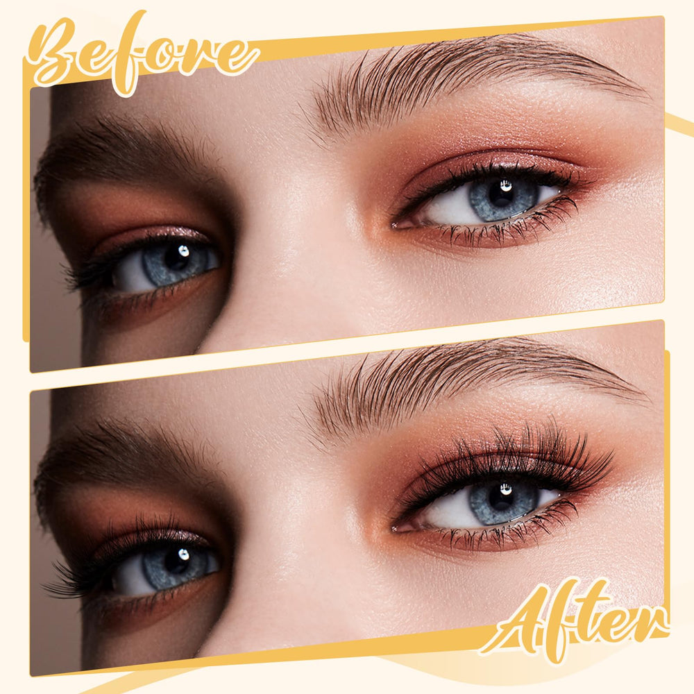 Quewel customers’ lashes after use show natural look and strong hold