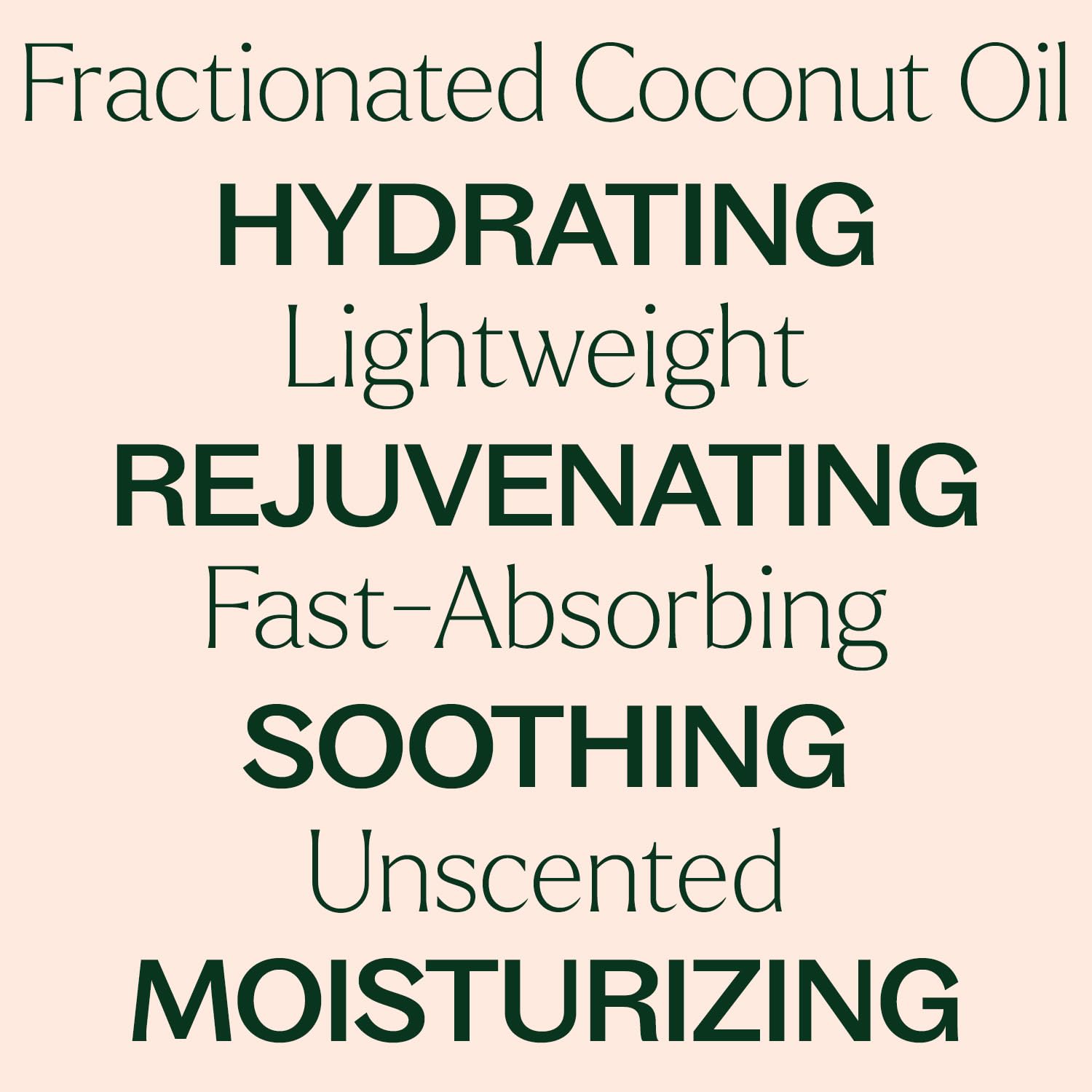 Carrier oil quickly absorbs into skin
