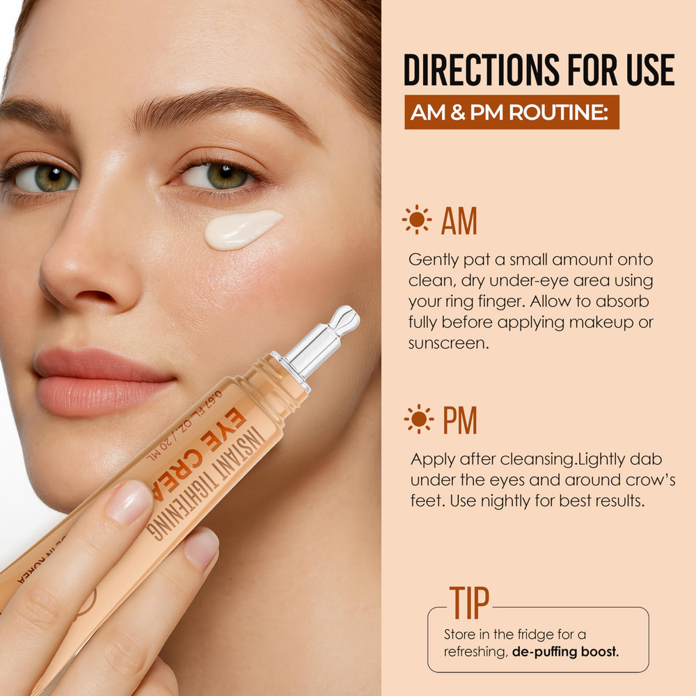 Under makeup base with Quick Fix eye cream for a smoother look.