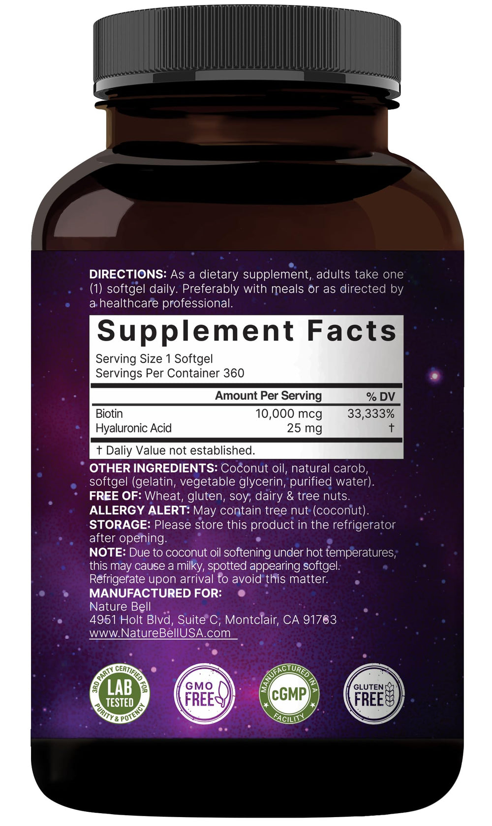 Quick-release softgels by NatureBell for fast absorption