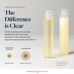 Quicksilver Scientific liposomal melatonin vegan-non-gmo seal emphasizes soy-free, gluten-free ingredients.
