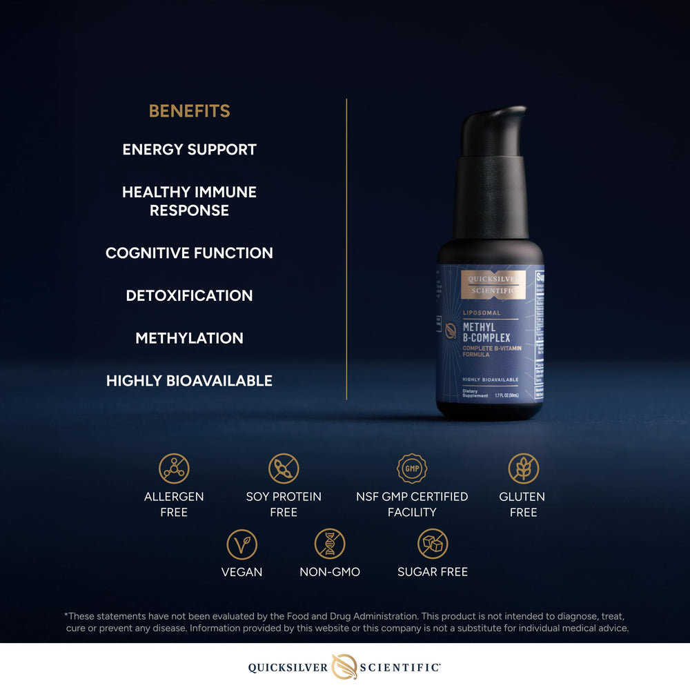 Nutrition and serving information on the Methyl B Complex label