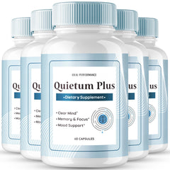 Quietum Plus Tinnitus Relief bottle and pills - official original