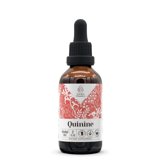 Quinine alcohol-free tincture bottle with dropper, 2 oz