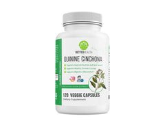 Bottle of Quinine Cinchona Bark Extract capsules, 120-count