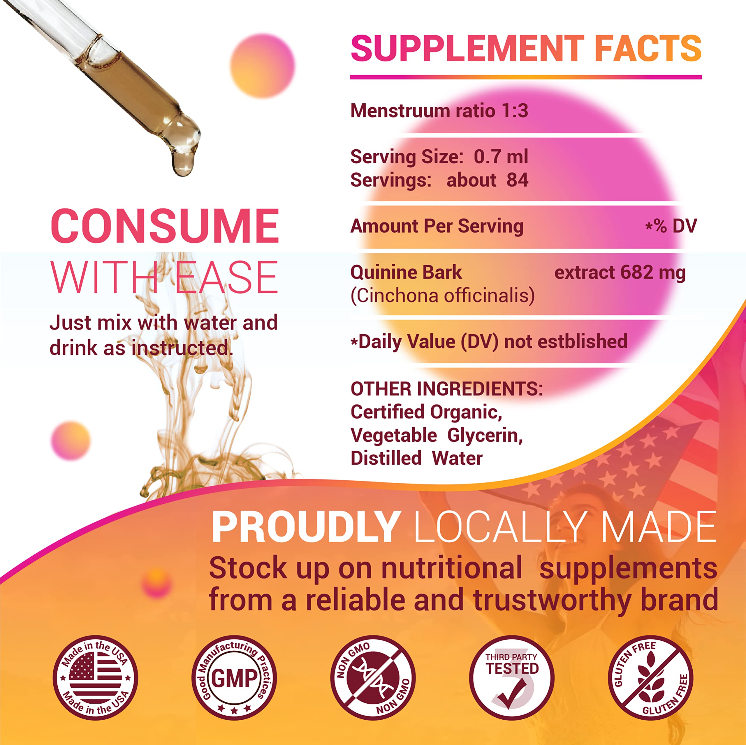 Digestive health and immune support imagery with tincture