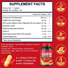 Close-up of Quinovit CoQ10 300mg capsules