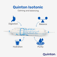 Front view of Quinton isotonic ampoules packaging