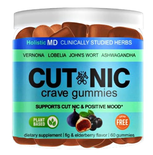 Fig and elderberry flavored quit smoking gummies bottle