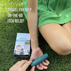 Quitch hydrocortisone healing balm kid-use scene promotes mess-free application