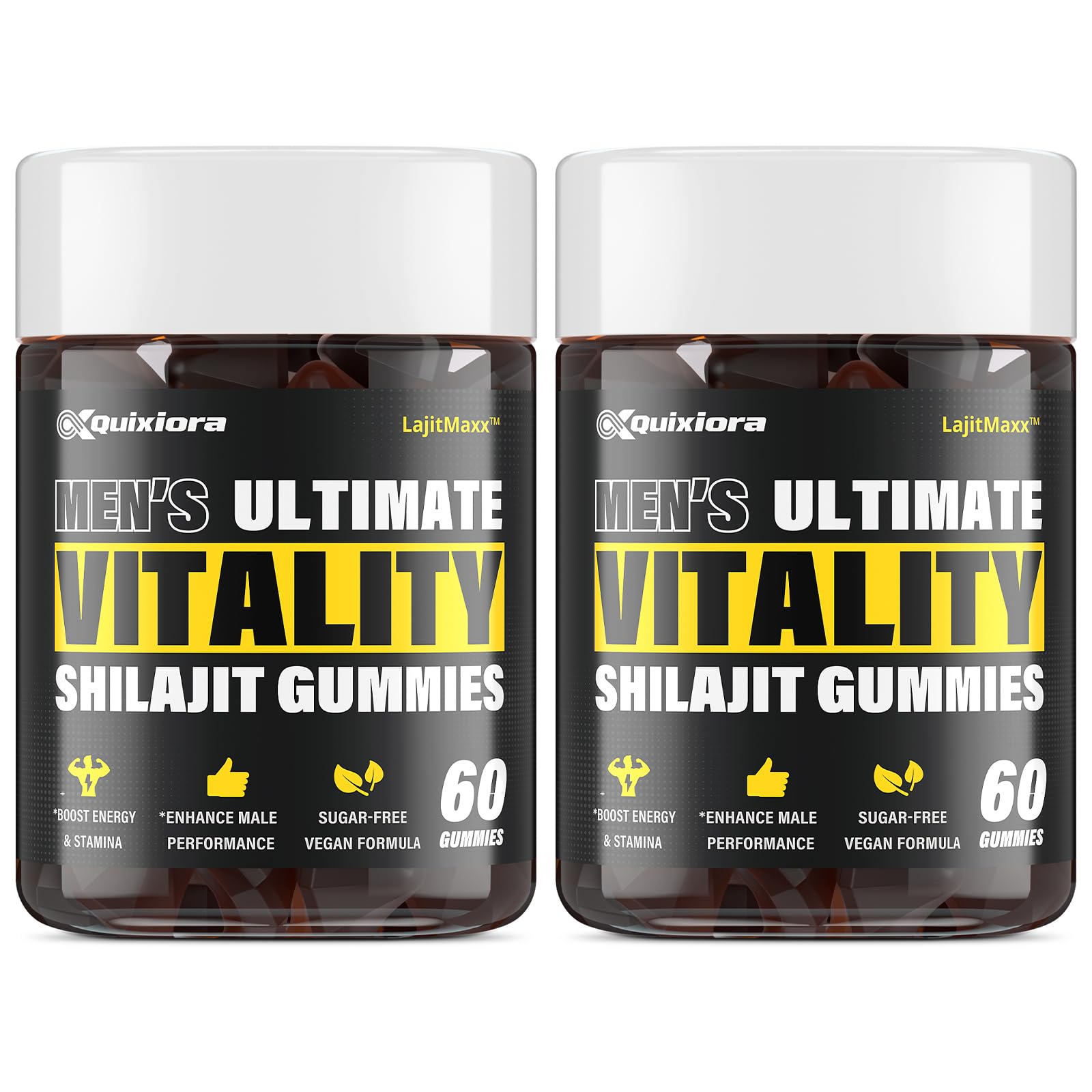 Quixiora Shilajit Gummies bottle and label