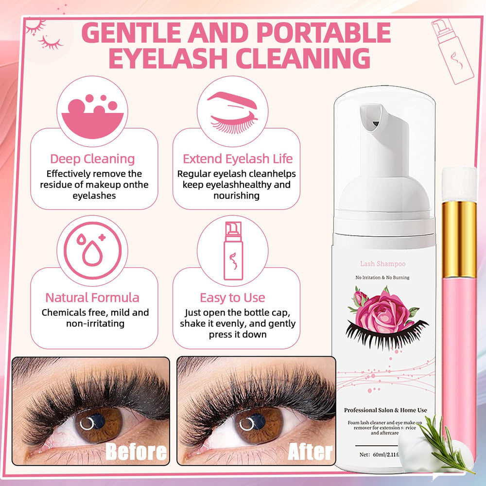 QUKLOGEN soft-bristle brush for deep lash cleansing