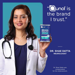 Capsules of Qunol Brain Health Memory Plus up close