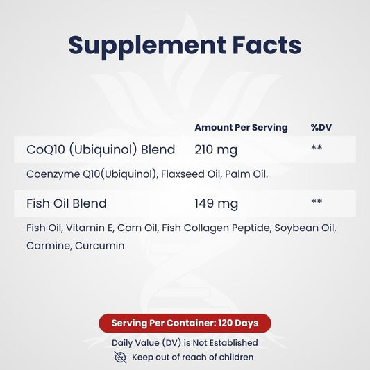 Qunol CoQ10 210mg softgels packaging bottle