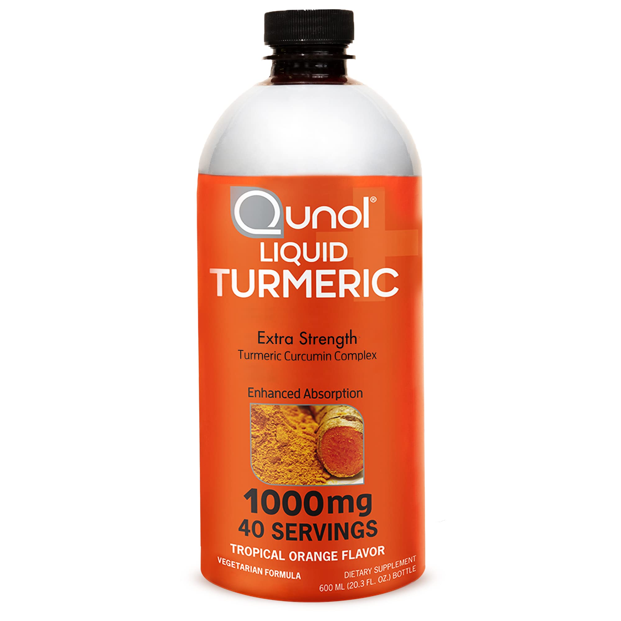 Bottle of Qunol Liquid Turmeric Curcumin 1000mg with Black Pepper