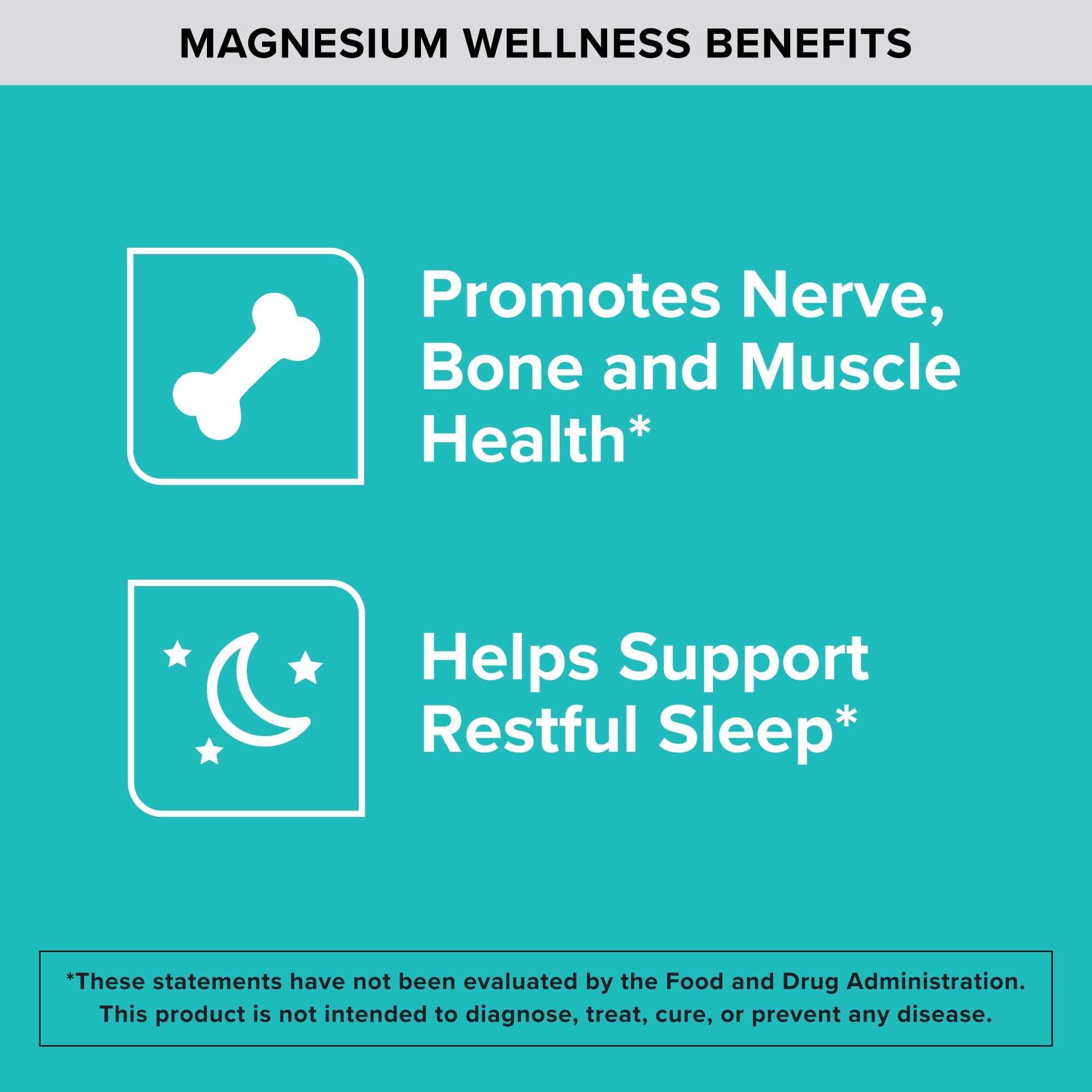 Nutrition label highlighting 420 mg magnesium per serving