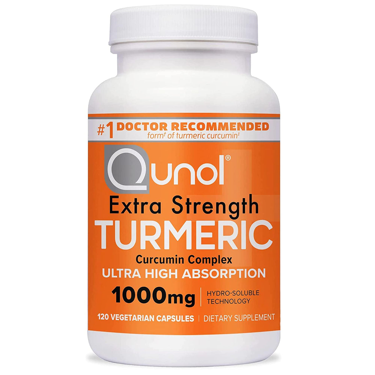 Qunol Turmeric Curcumin 1000mg bottle with label