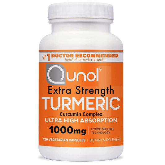 Qunol Turmeric Curcumin 1000mg bottle with label