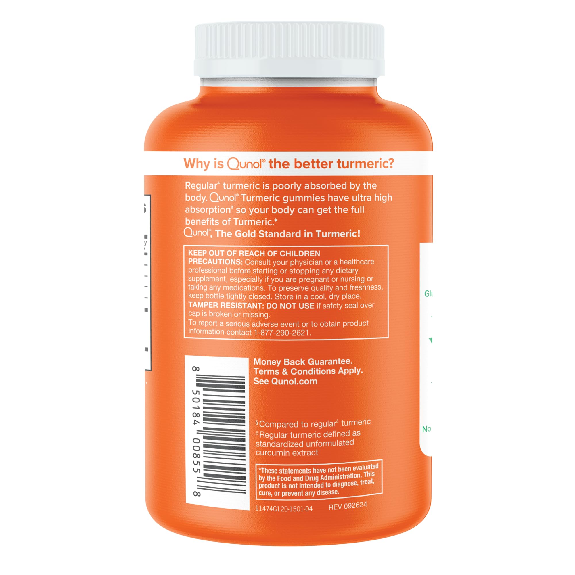 Gummy bottle showing 120 count and 2 month supply