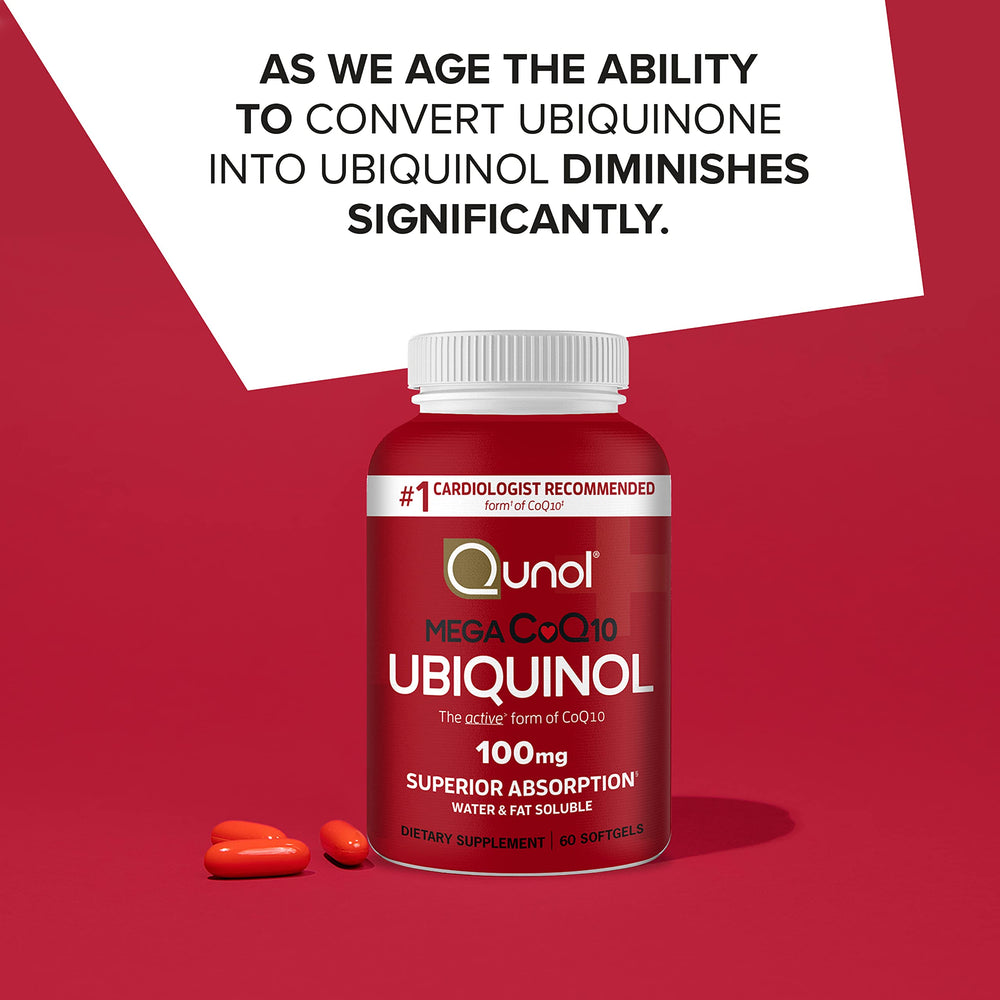 Qunol Ubiquinol 100mg softgels ingredients overview