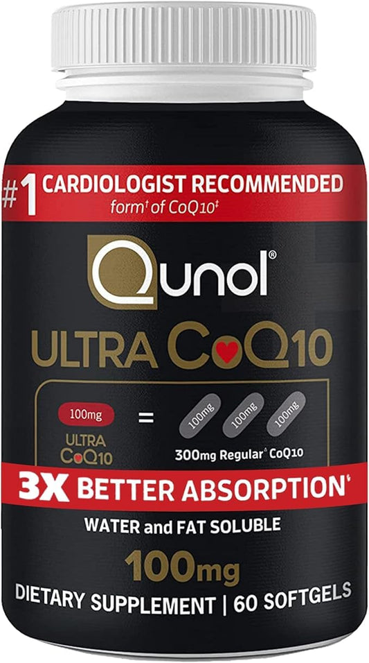 Qunol Ultra CoQ10 100mg 120-count softgels bottle