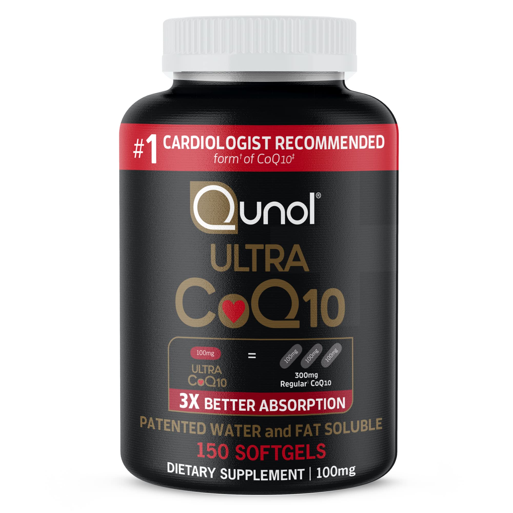 Qunol Ultra CoQ10 100mg Softgels — front view