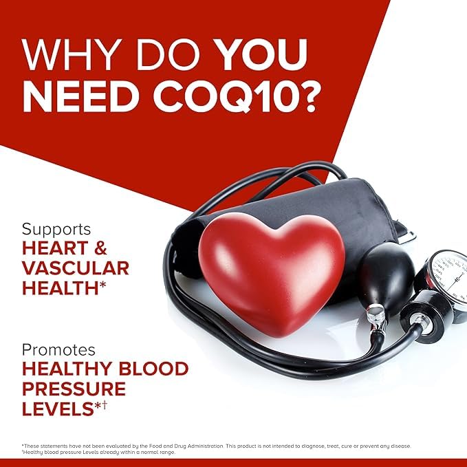 Heart health benefits illustration for CoQ10 supplement