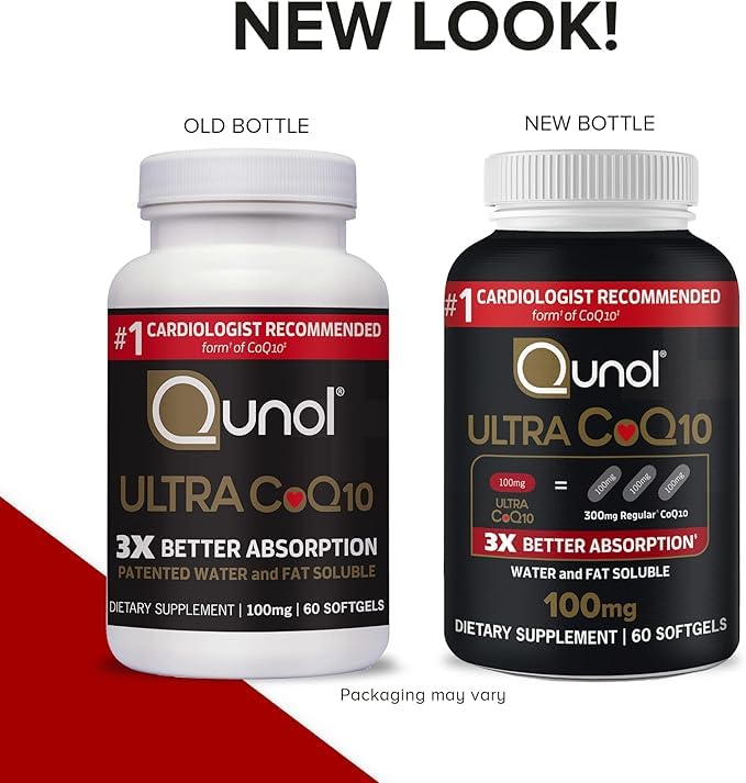 Qunol Ultra CoQ10 packaging 120-count bottle