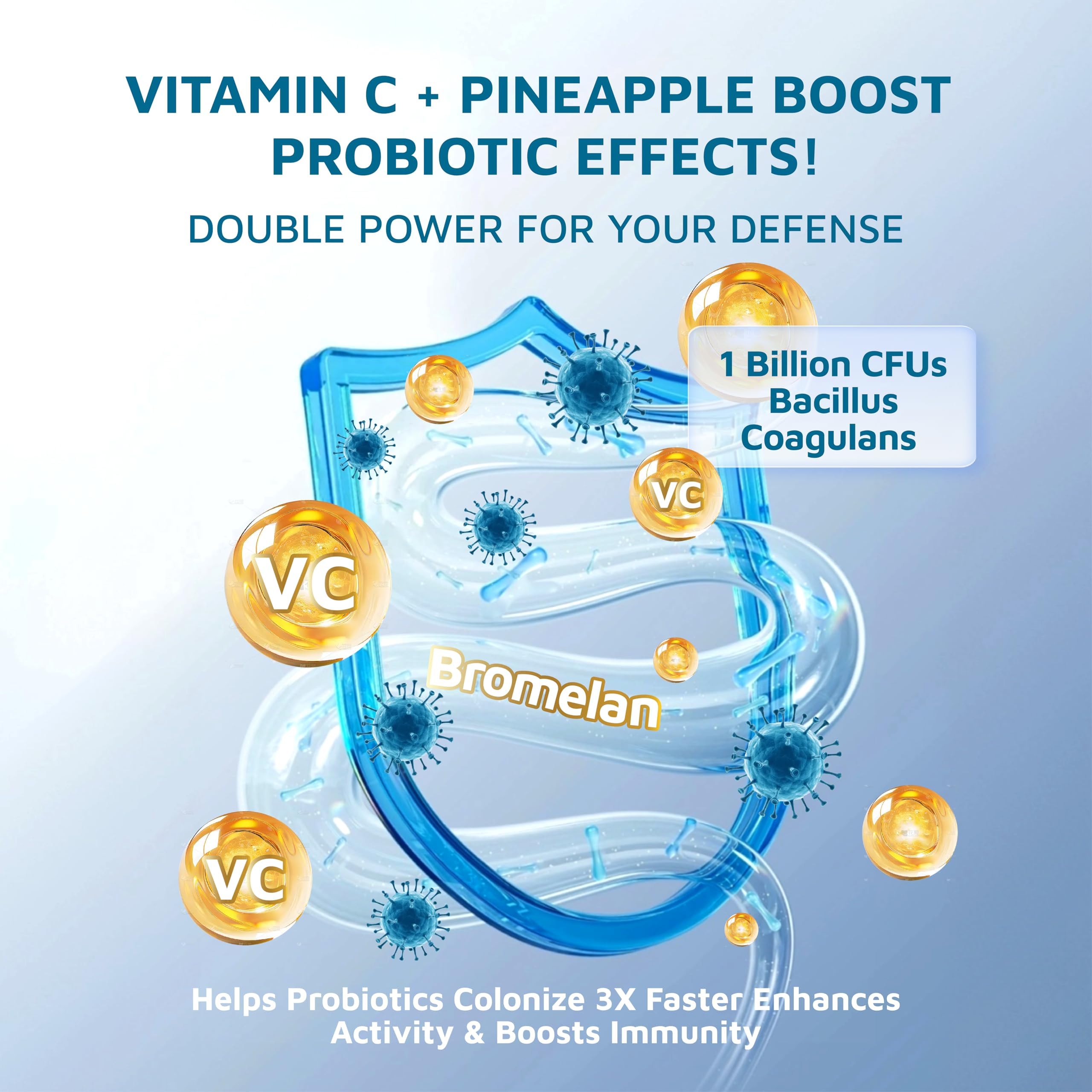 Vitamin C supporting immune health with pineapple gummies