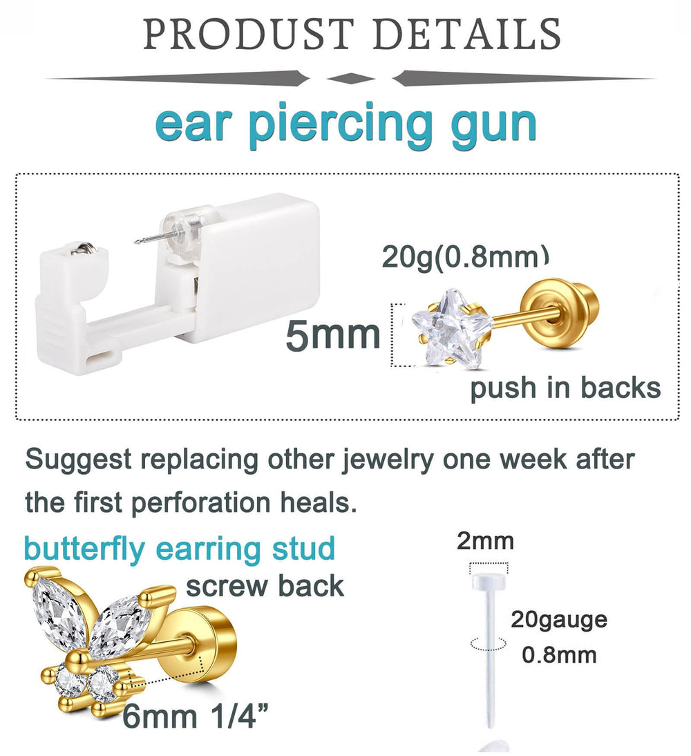 QWALIT ear piercing gun aid helps guide safe placement during use.