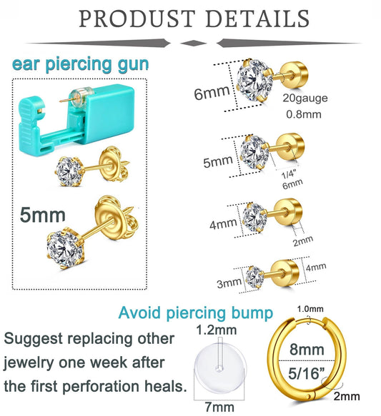 QWALIT flat back 20 gauge earrings for secure, comfortable wear