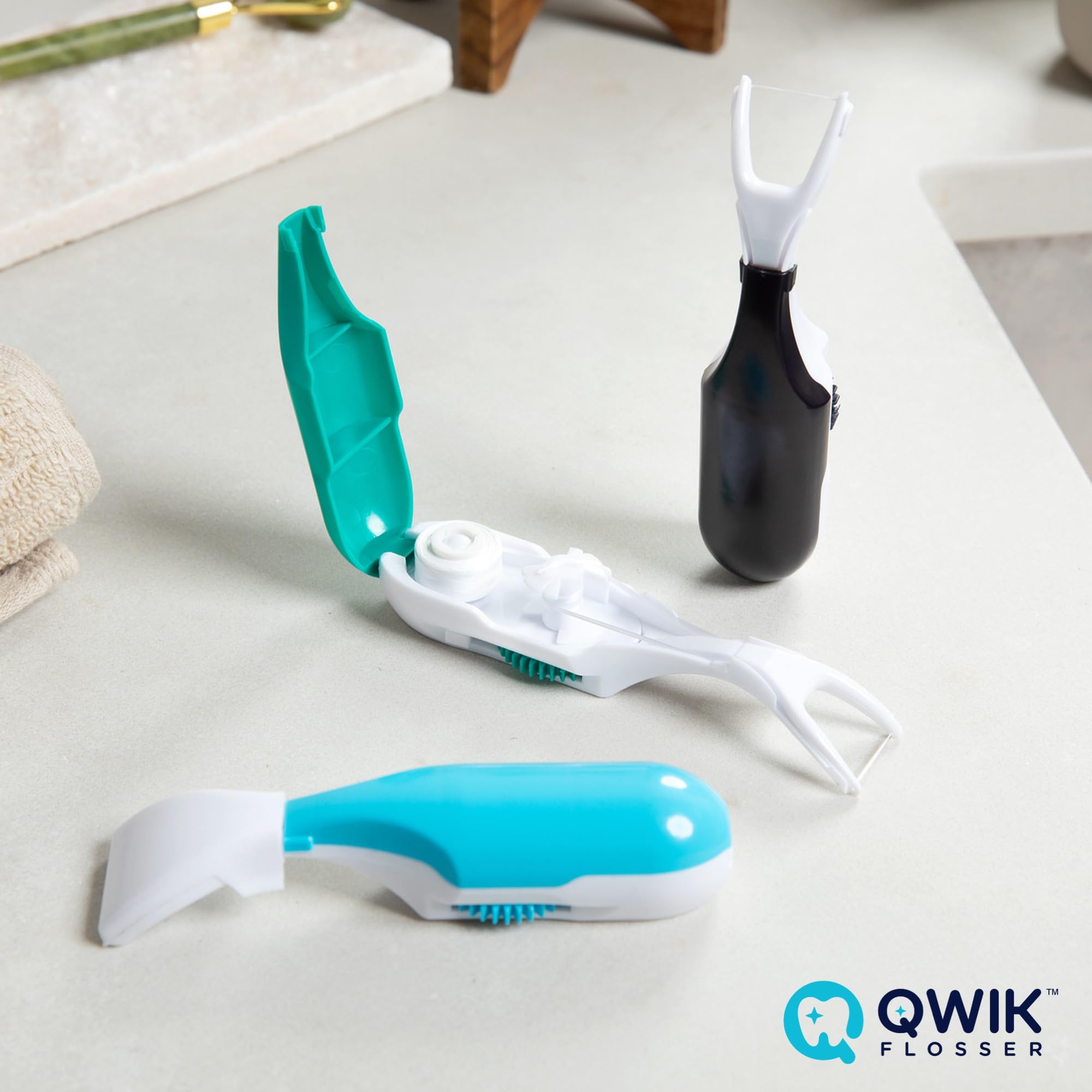 QWIK packaging and product in light blue
