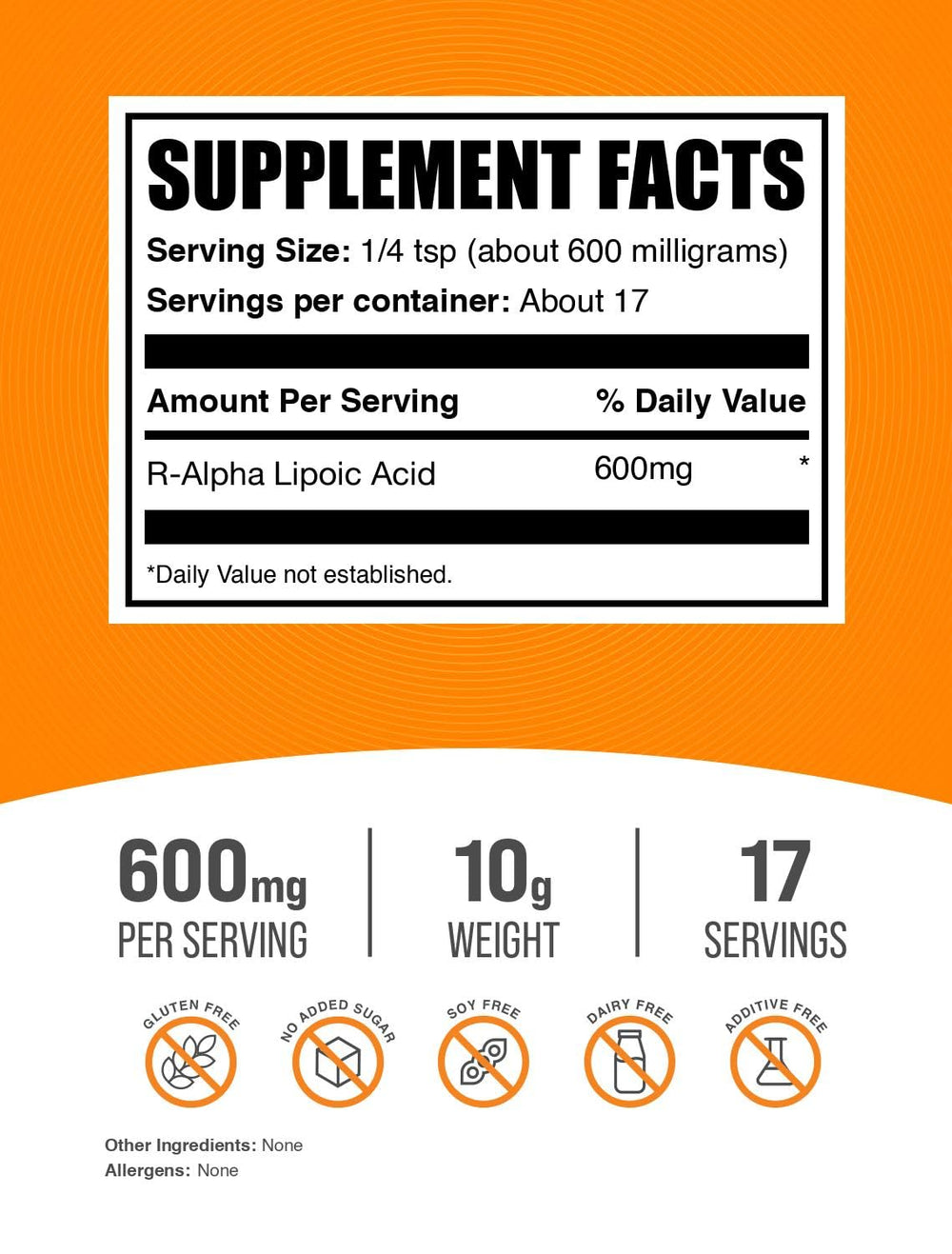 R-ALA powder 200mg bottle