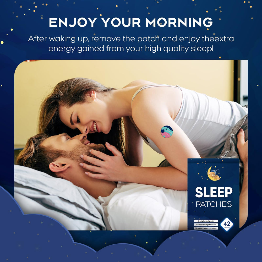 Applying RAAYAM sleep patch to clean skin