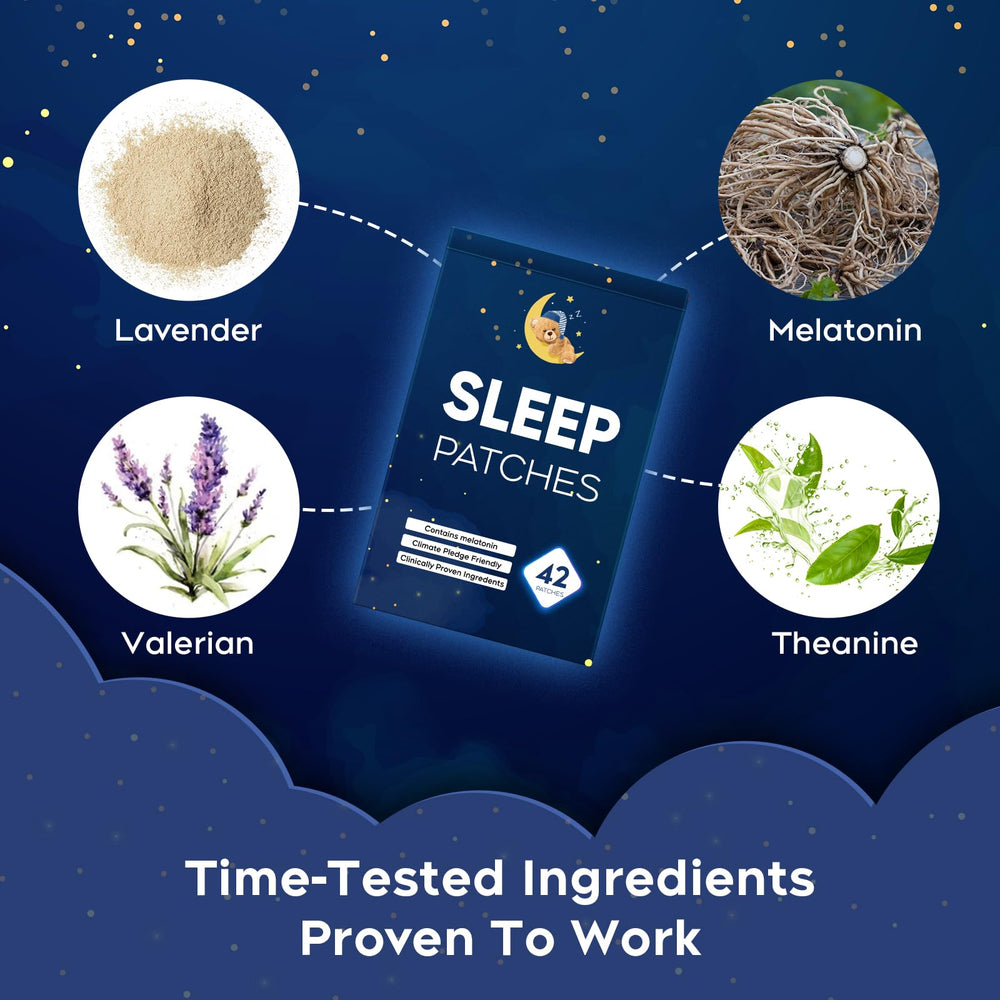 Back view of RAAYAM Sleep Patches blue pack
