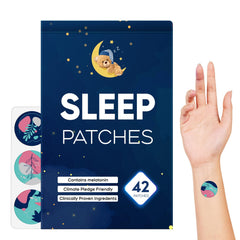 Front view of RAAYAM Sleep Patches blue 42-pack