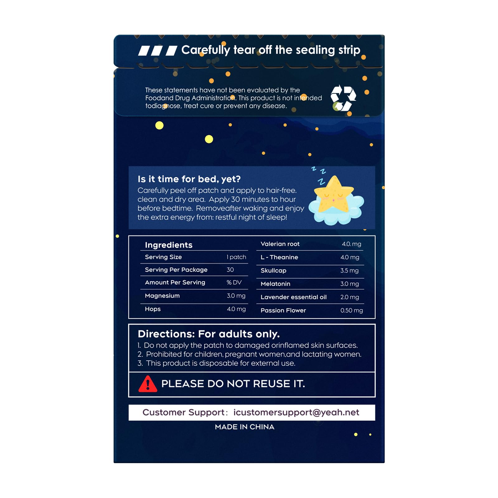 42-pack blue RAAYAM sleep patches included