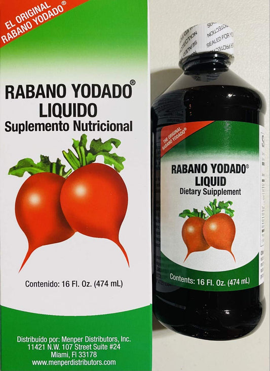 Rabano Yodado Liquid 16oz bottle – front view