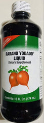 Rabano Yodado Liquid 16oz bottle label