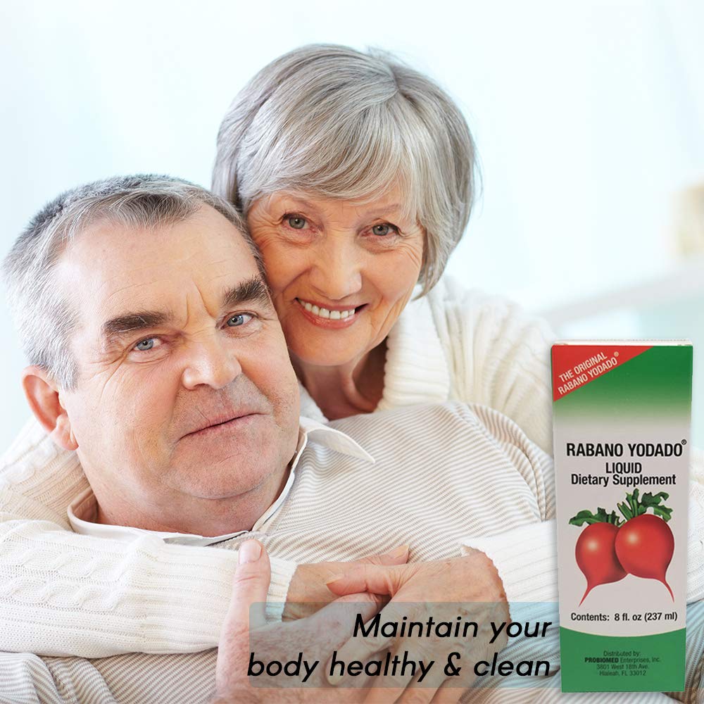 Product shot with Rabano Yodado El Salvador and natural ingredients