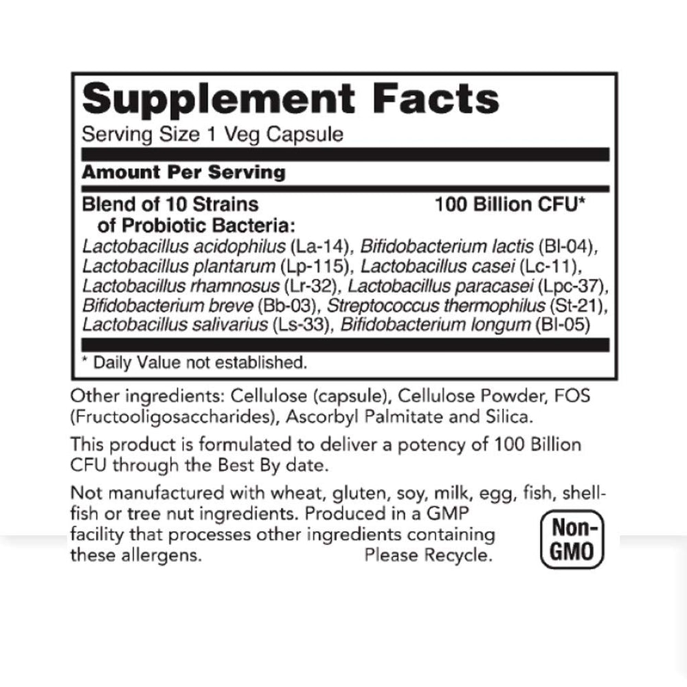 Shelf-stable probiotic bottle with no refrigeration